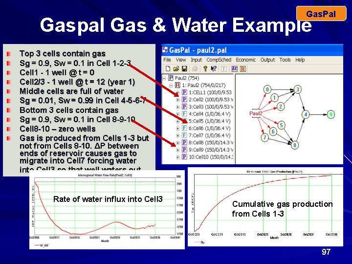 Gas. Pal Gaspal Gas & Water Example Top 3 cells contain gas Sg =