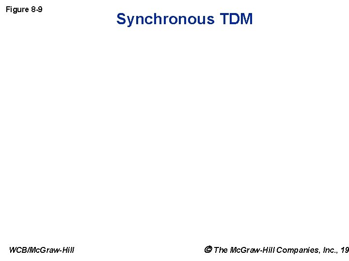 Figure 8 -9 WCB/Mc. Graw-Hill Synchronous TDM The Mc. Graw-Hill Companies, Inc. , 199