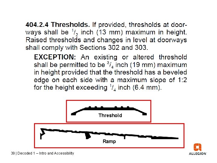 Threshold Ramp 39 | Decoded 1 – Intro and Accessibility 