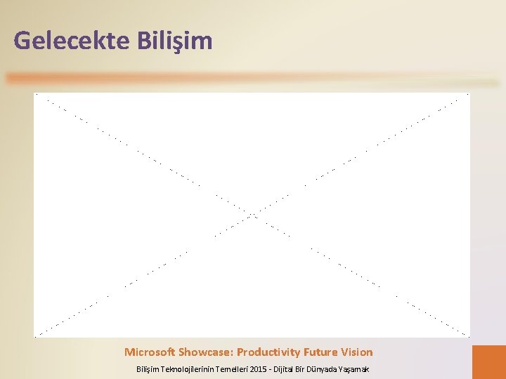 Gelecekte Bilişim Microsoft Showcase: Productivity Future Vision Bilişim Teknolojilerinin Temelleri 2015 - Dijital Bir