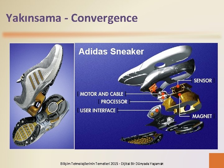 Yakınsama - Convergence Adidas Sneaker Bilişim Teknolojilerinin Temelleri 2015 - Dijital Bir Dünyada Yaşamak