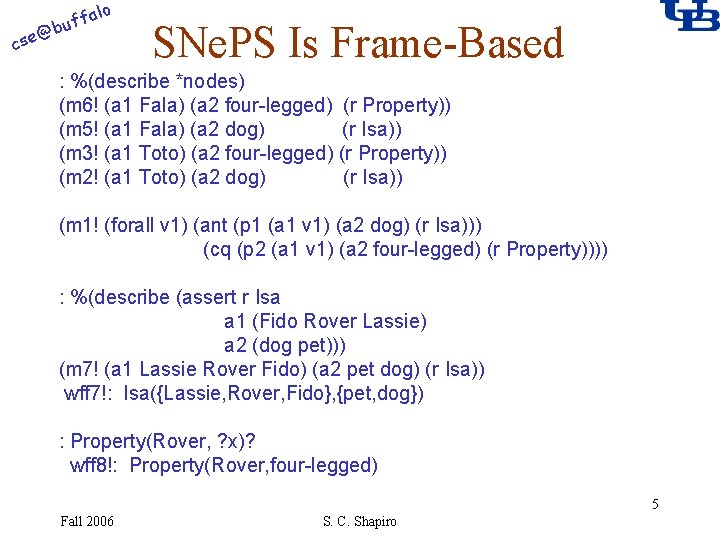 alo @ cse f buf SNe. PS Is Frame-Based : %(describe *nodes) (m 6!