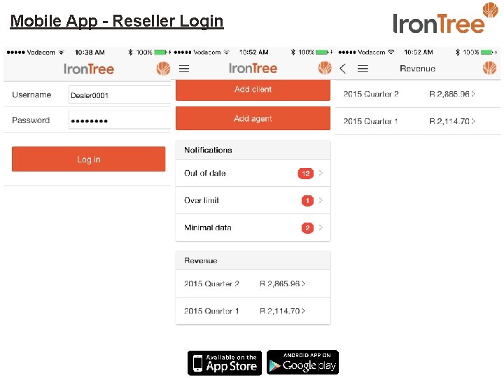 Mobile App - Reseller Login 