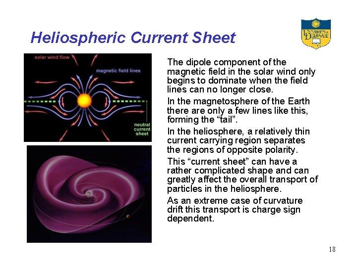 Heliospheric Current Sheet The dipole component of the magnetic field in the solar wind