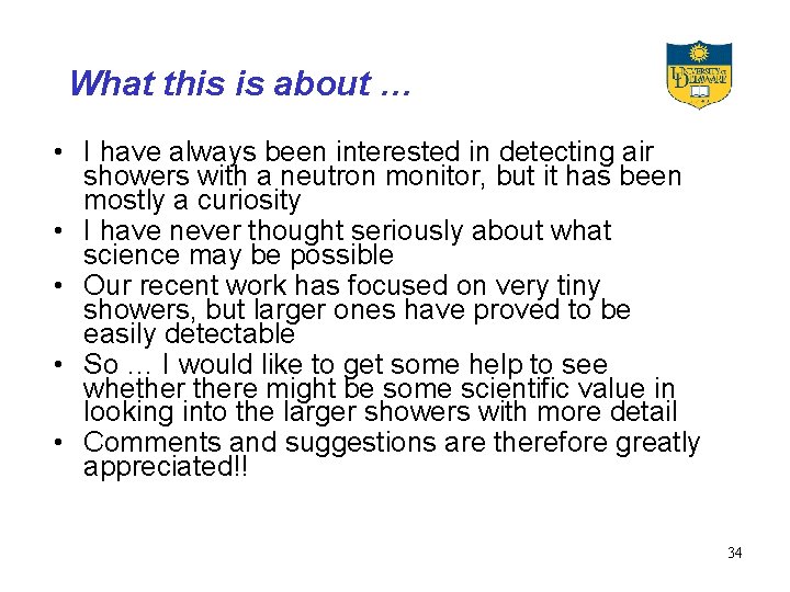 What this is about … • I have always been interested in detecting air