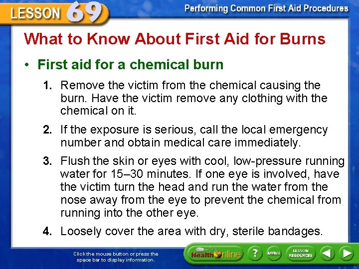 What to Know About First Aid for Burns • First aid for a chemical