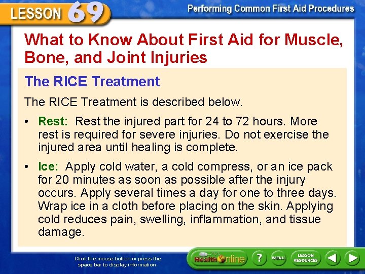 What to Know About First Aid for Muscle, Bone, and Joint Injuries The RICE