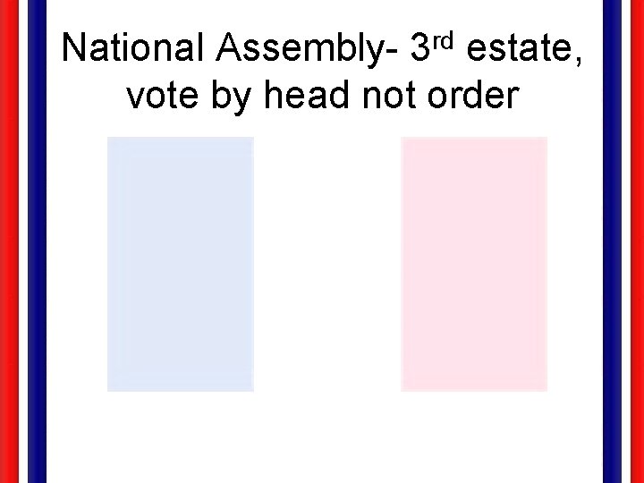 rd National Assembly- 3 estate, vote by head not order 
