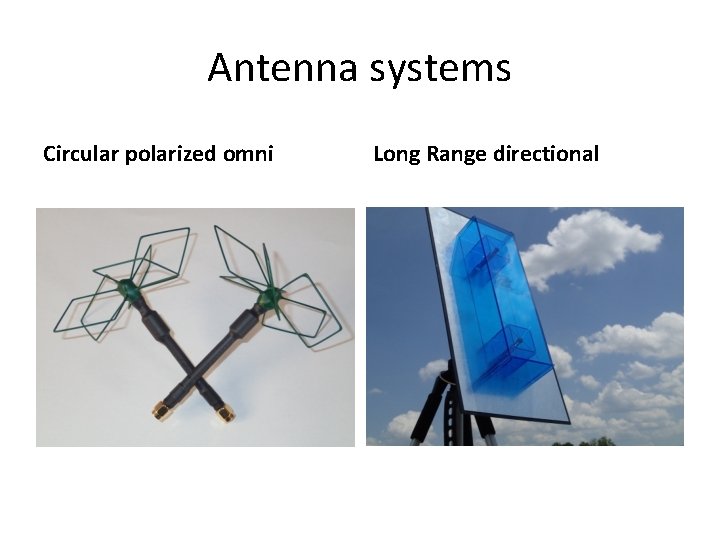 Antenna systems Circular polarized omni Long Range directional 