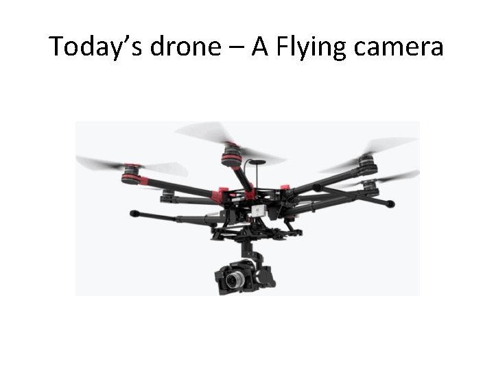 Today’s drone – A Flying camera 