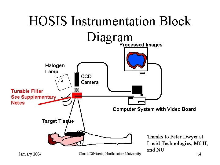 HOSIS Instrumentation Block Diagram Processed Images Halogen Lamp CCD Camera Tunable Filter See Supplementary