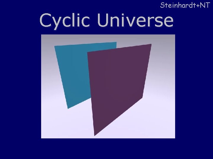 Steinhardt+NT Cyclic Universe 