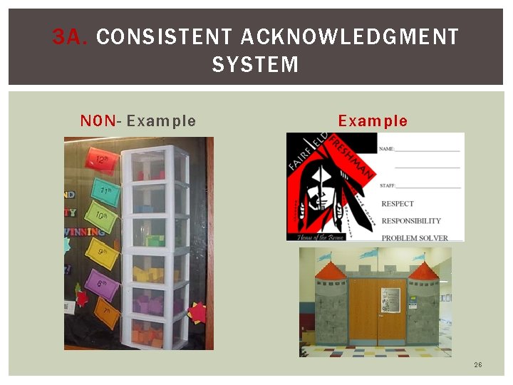 3 A. CONSISTENT ACKNOWLEDGMENT SYSTEM NON- Example 26 