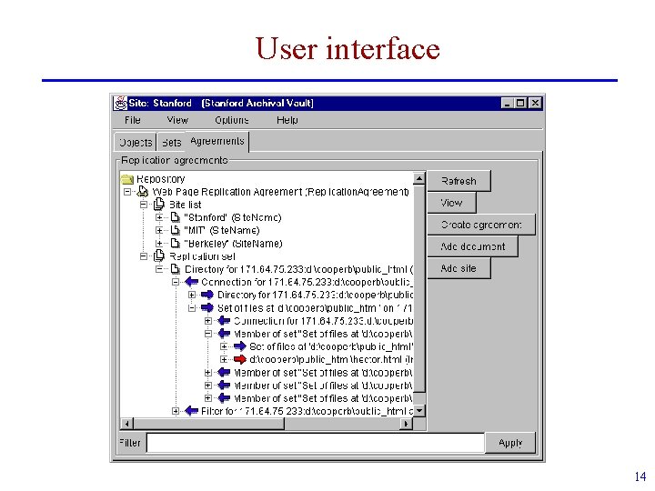 User interface 14 