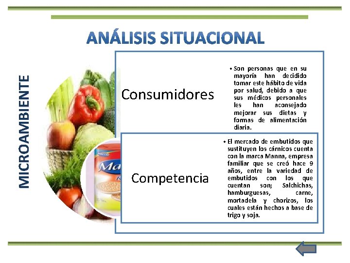 MICROAMBIENTE Consumidores Competencia • Son personas que en su mayoría han decidido tomar este