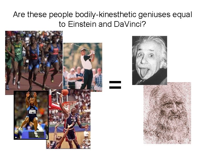 Are these people bodily-kinesthetic geniuses equal to Einstein and Da. Vinci? = 