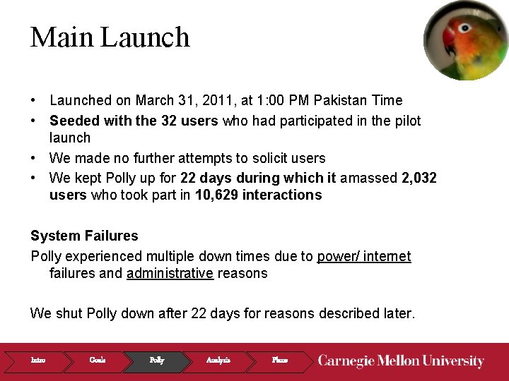 Main Launch • Launched on March 31, 2011, at 1: 00 PM Pakistan Time