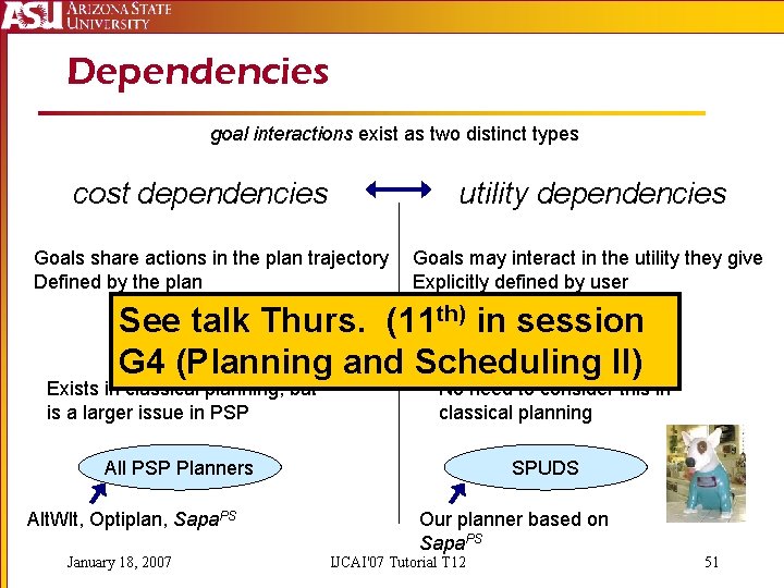 Dependencies goal interactions exist as two distinct types cost dependencies utility dependencies Goals share