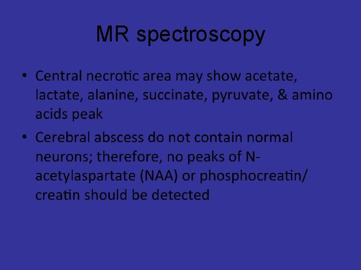 MR spectroscopy 