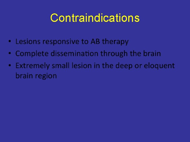 Contraindications 