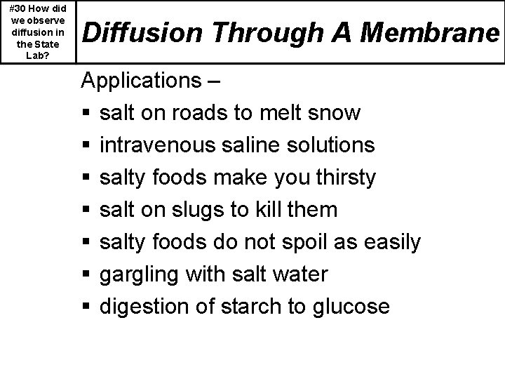#30 How did we observe diffusion in the State Lab? Diffusion Through A Membrane