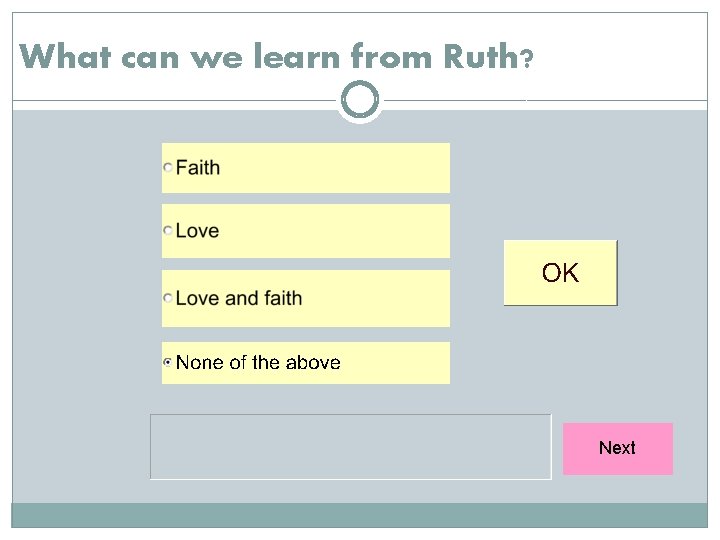 What can we learn from Ruth? Next 