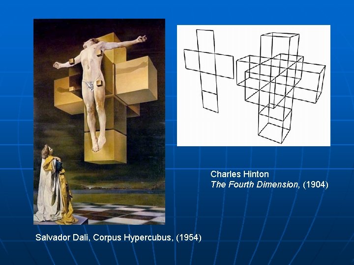 Charles Hinton The Fourth Dimension, (1904) Salvador Dali, Corpus Hypercubus, (1954) 