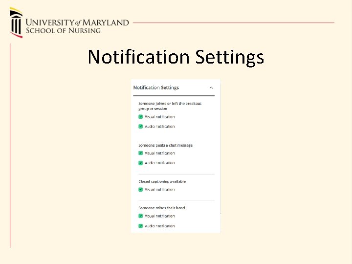 Notification Settings 