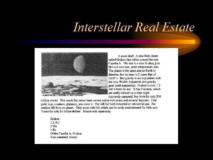 Interstellar Real Estate 