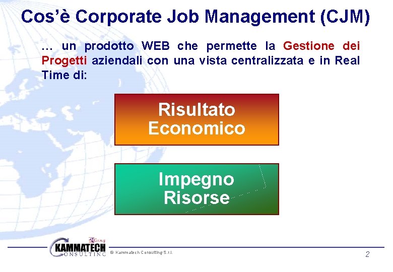 Cos’è Corporate Job Management (CJM) … un prodotto WEB che permette la Gestione dei