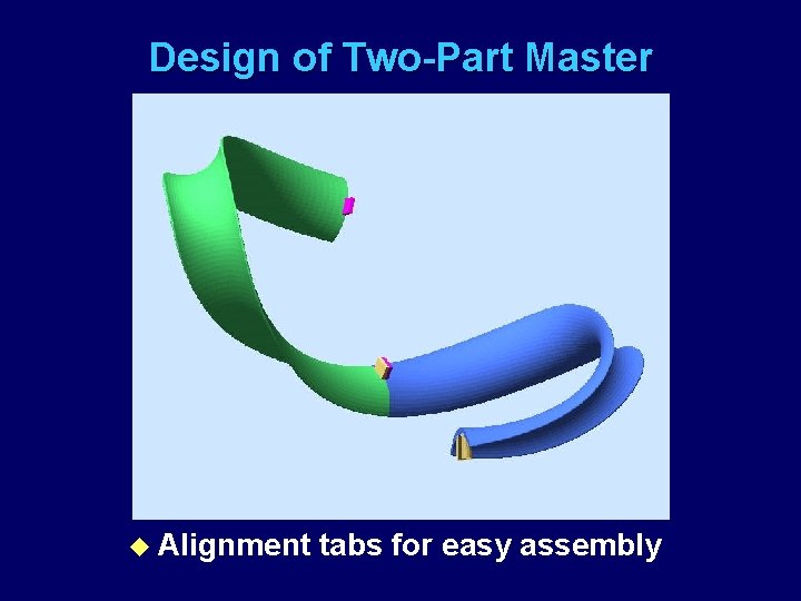 Design of Two-Part Master u Alignment tabs for easy assembly 