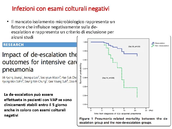 Infezioni con esami colturali negativi • Il mancato isolamento microbiologico rappresenta un fattore che