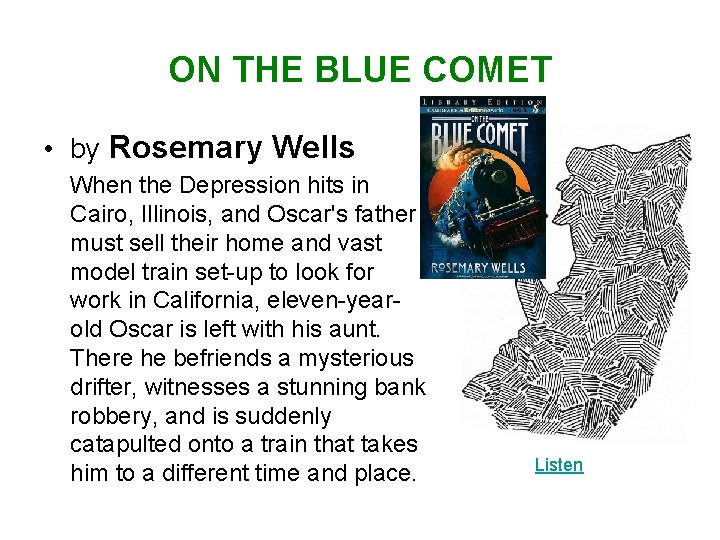 ON THE BLUE COMET • by Rosemary Wells When the Depression hits in Cairo,