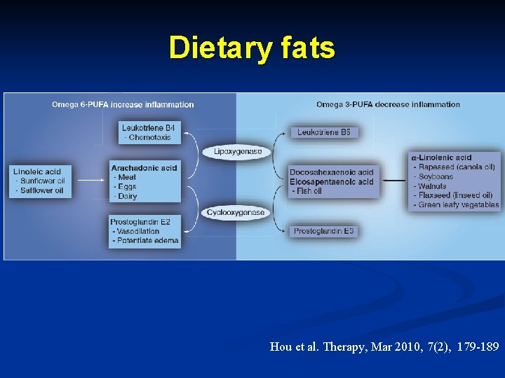 Dietary fats Hou et al. Therapy, Mar 2010, 7(2), 179 -189 