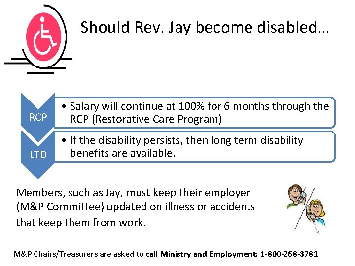 Should Rev. Jay become disabled… RCP • Salary will continue at 100% for 6