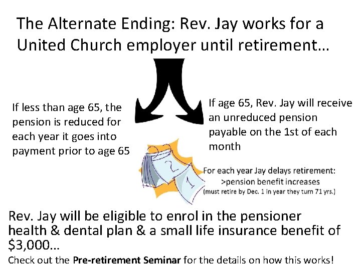 The Alternate Ending: Rev. Jay works for a United Church employer until retirement… If