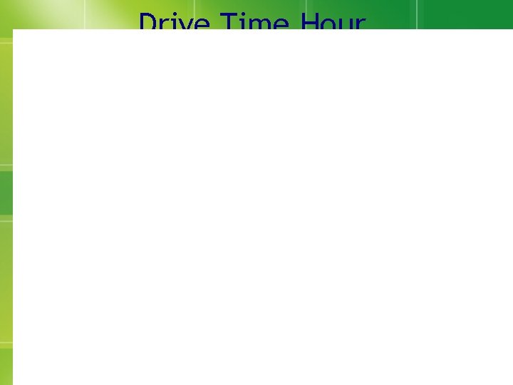 Drive Time Hour (Expressed in Minutes) 