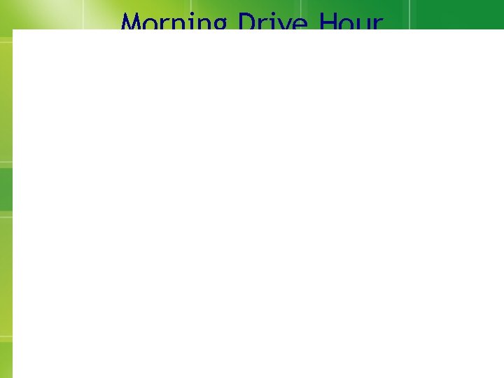 Morning Drive Hour (Expressed in minutes) 