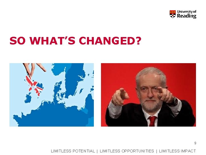 SO WHAT’S CHANGED? 9 LIMITLESS POTENTIAL | LIMITLESS OPPORTUNITIES | LIMITLESS IMPACT 