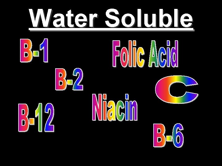 Water Soluble 