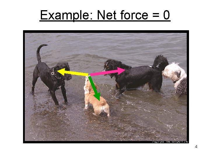 Example: Net force = 0 4 