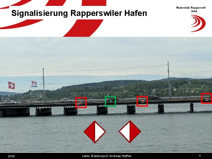 Signalisierung Rapperswiler Hafen 2019 Leiter Breitensport Andreas Steffen 4 