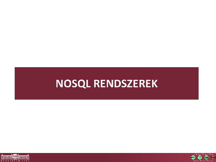 NOSQL RENDSZEREK 