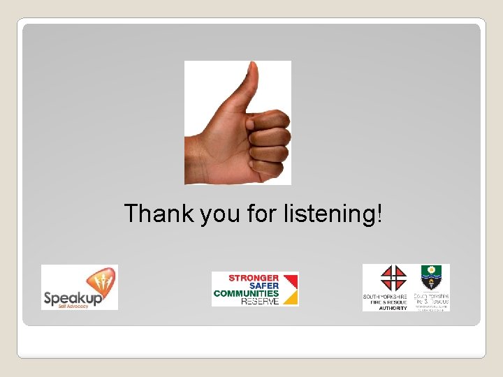 Thank you for listening! 