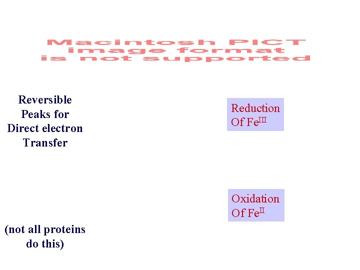 Reversible Peaks for Direct electron Transfer Reduction Of Fe. III Oxidation Of Fe. II