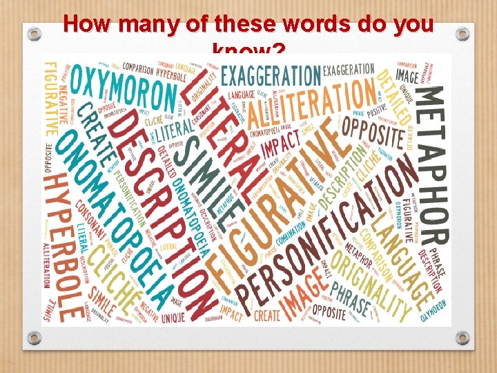 How many of these words do you know? 