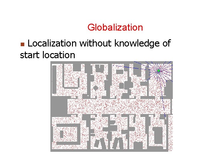 Globalization Localization without knowledge of start location n  Globalization Localization without knowledge of start location n