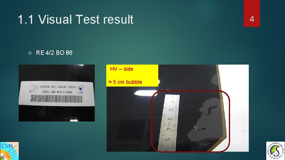 1. 1 Visual Test result v RE 4/2 BO 86 HV – side ≈