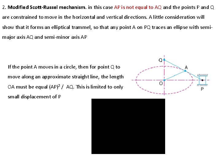 2. Modified Scott-Russel mechanism. in this case AP is not equal to AQ and