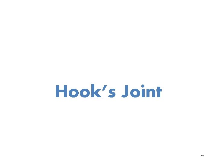 Hook’s Joint 62 